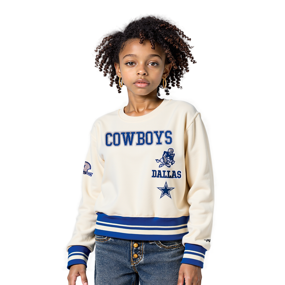 SUDADERA CON GORRO NFL DALLAS COWBOYS RETRO CLASSICS PARA NIÑA
