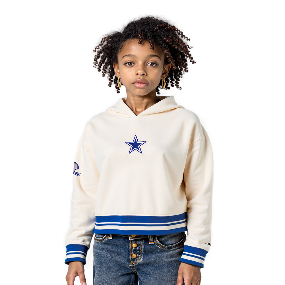 SUDADERA CON GORRO NFL DALLAS COWBOYS RETRO CLASSICS PARA NIÑA