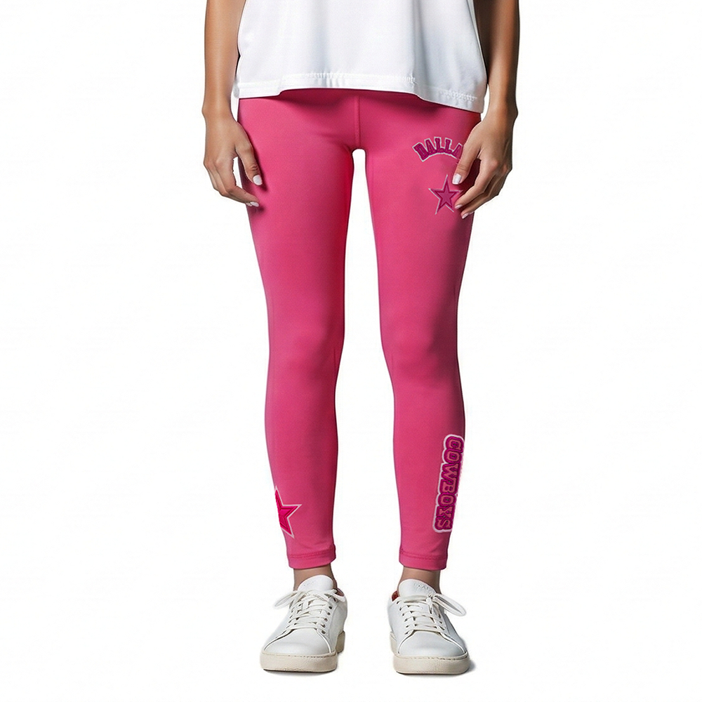 LEGGINGS NFL DALLAS COWBOYS CLASSIC TRIPLE PINK PARA NIÑA