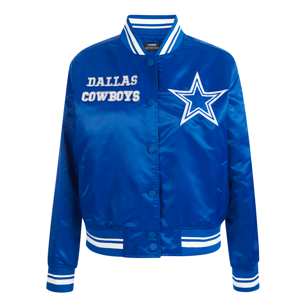 CHAMARRA DE SATÍN NFL DALLAS COWBOYS RETRO CLASSICS PARA MUJER