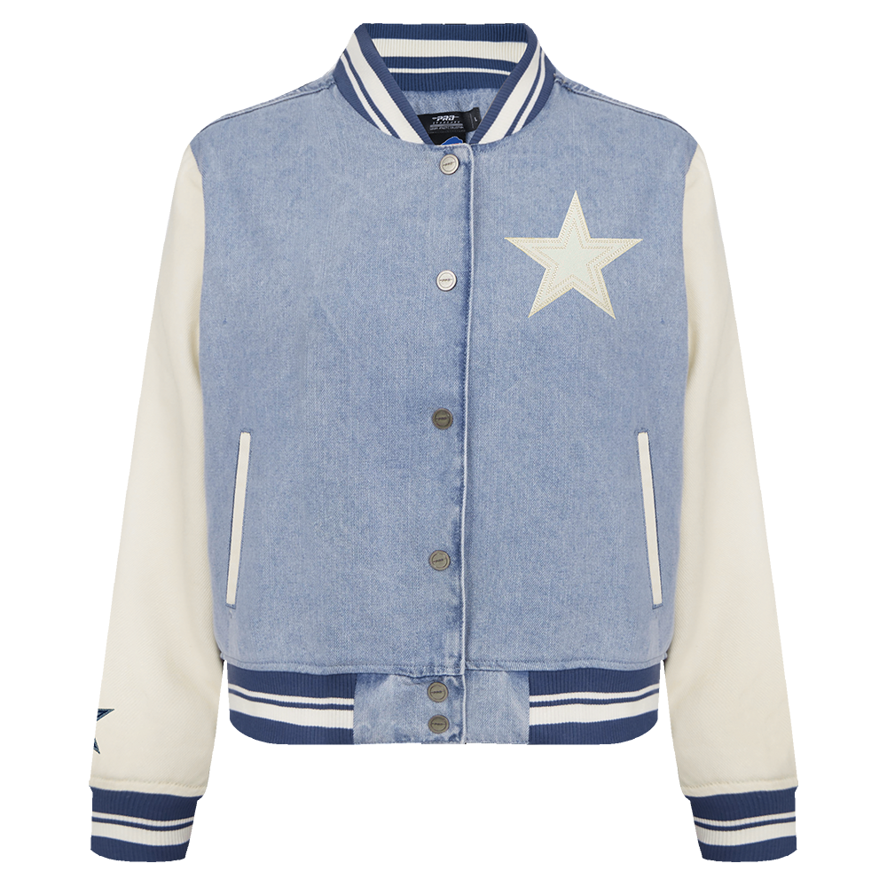 CHAMARRA UNIVERSITARIA NFL DALLAS COWBOYS VARSITY BLUES PARA MUJER