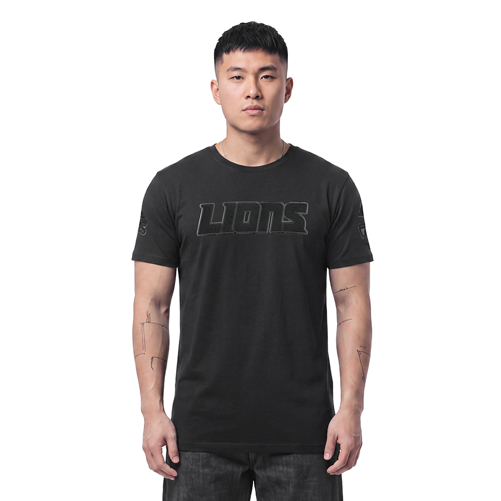 PLAYERA NFL DETROIT LIONS TRIPLE BLACK