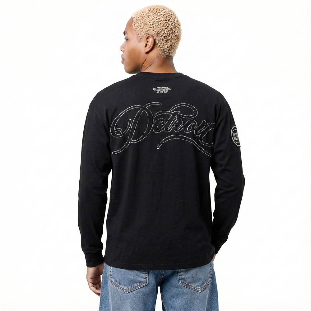 PLAYERA DE MANGA LARGA NFL DETROIT LIONS BLACKOUT