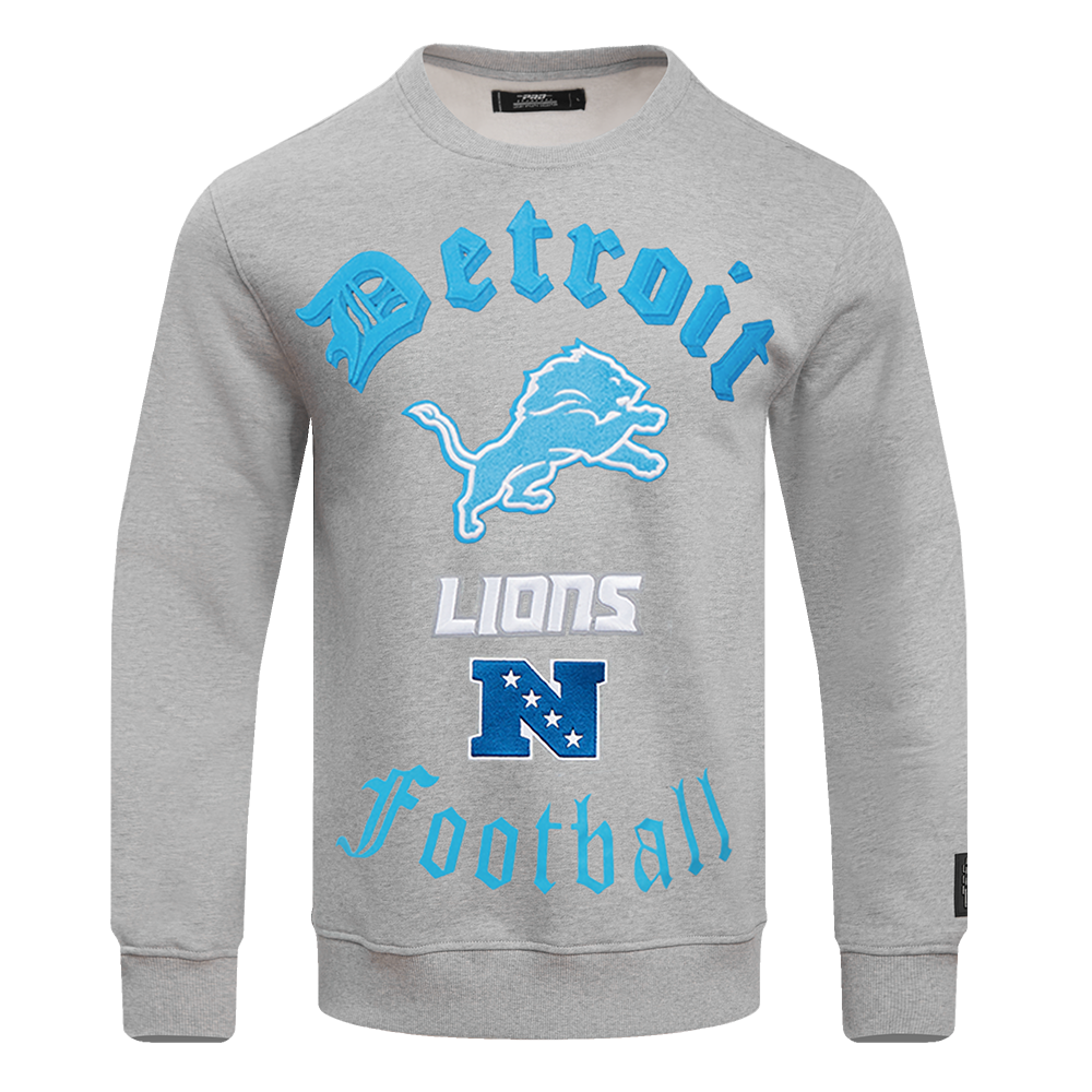 SUDADERA DE CUELLO REDONDO NFL DETROIT LIONS OLD ENGLISH