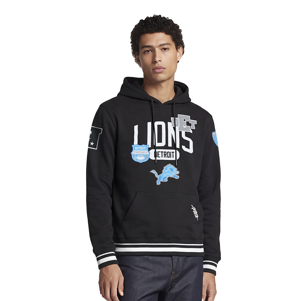 SUDADERA CON GORRO NFL DETROIT LIONS LETTERMAN