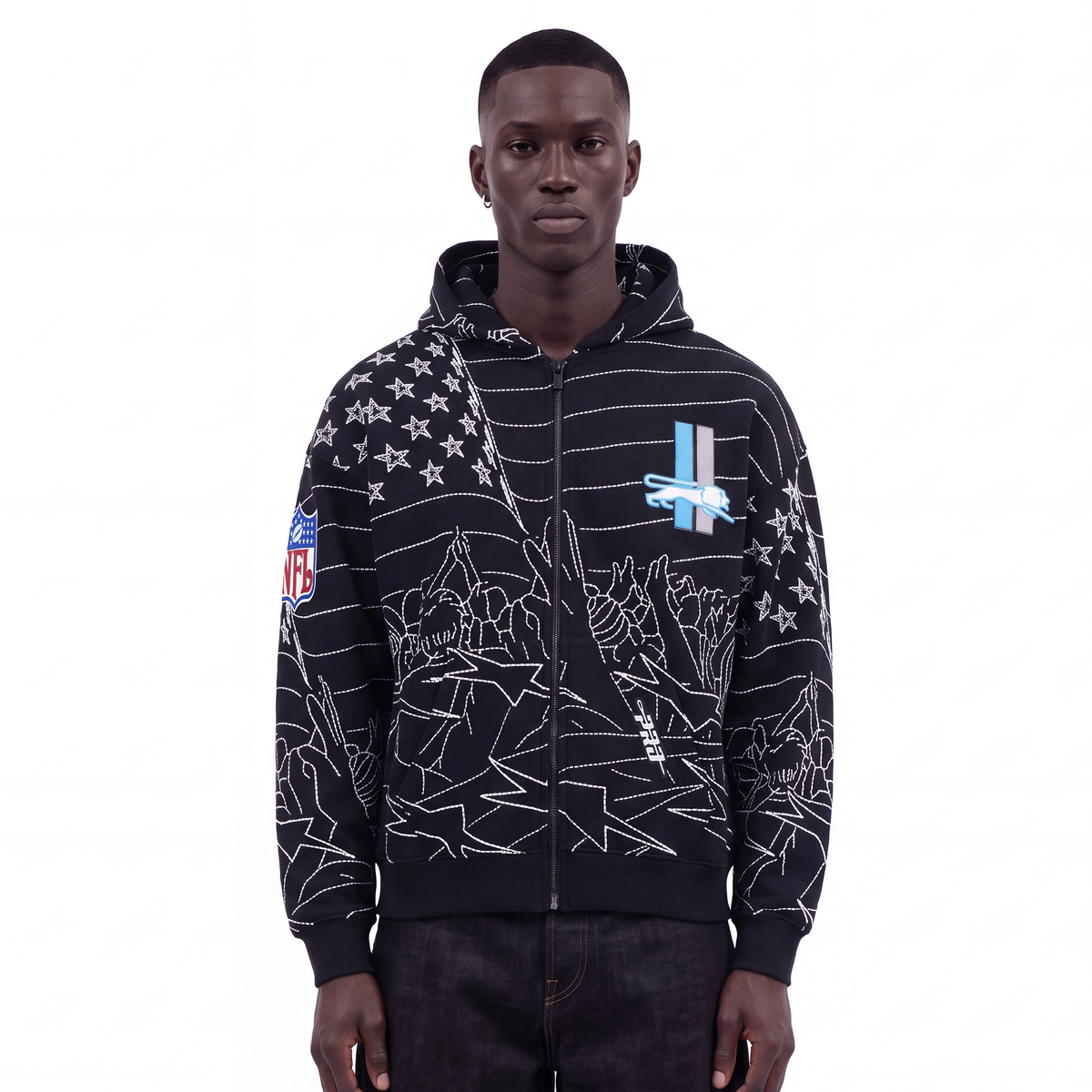SUDADERA CON CIERRE NFL DETROIT LIONS PRO PREMIUM