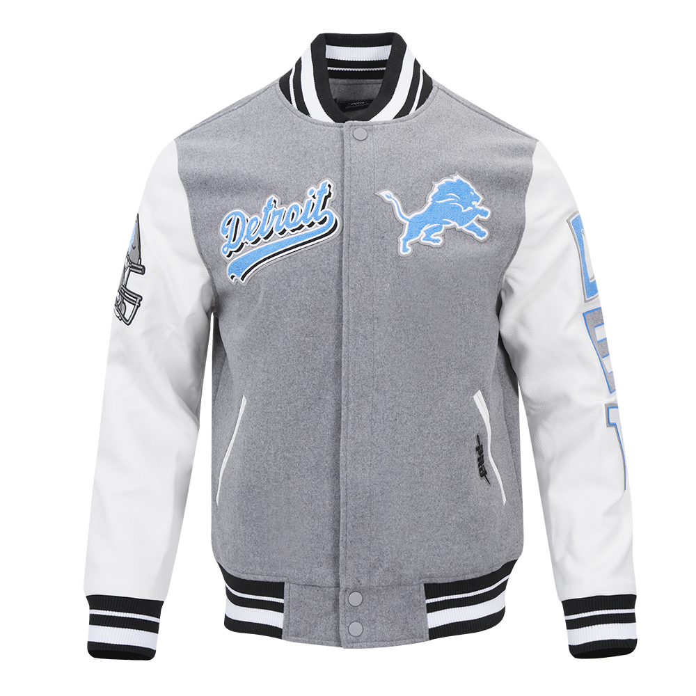 CHAMARRA UNIVERSITARIA NFL DETROIT LIONS SCRIPT TAIL