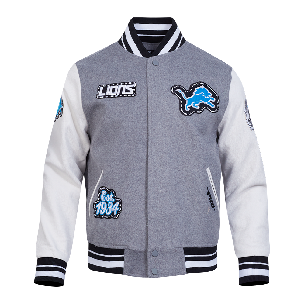 CHAMARRA UNIVERSITARIA NFL DETROIT LIONS DIY PICK STITCH