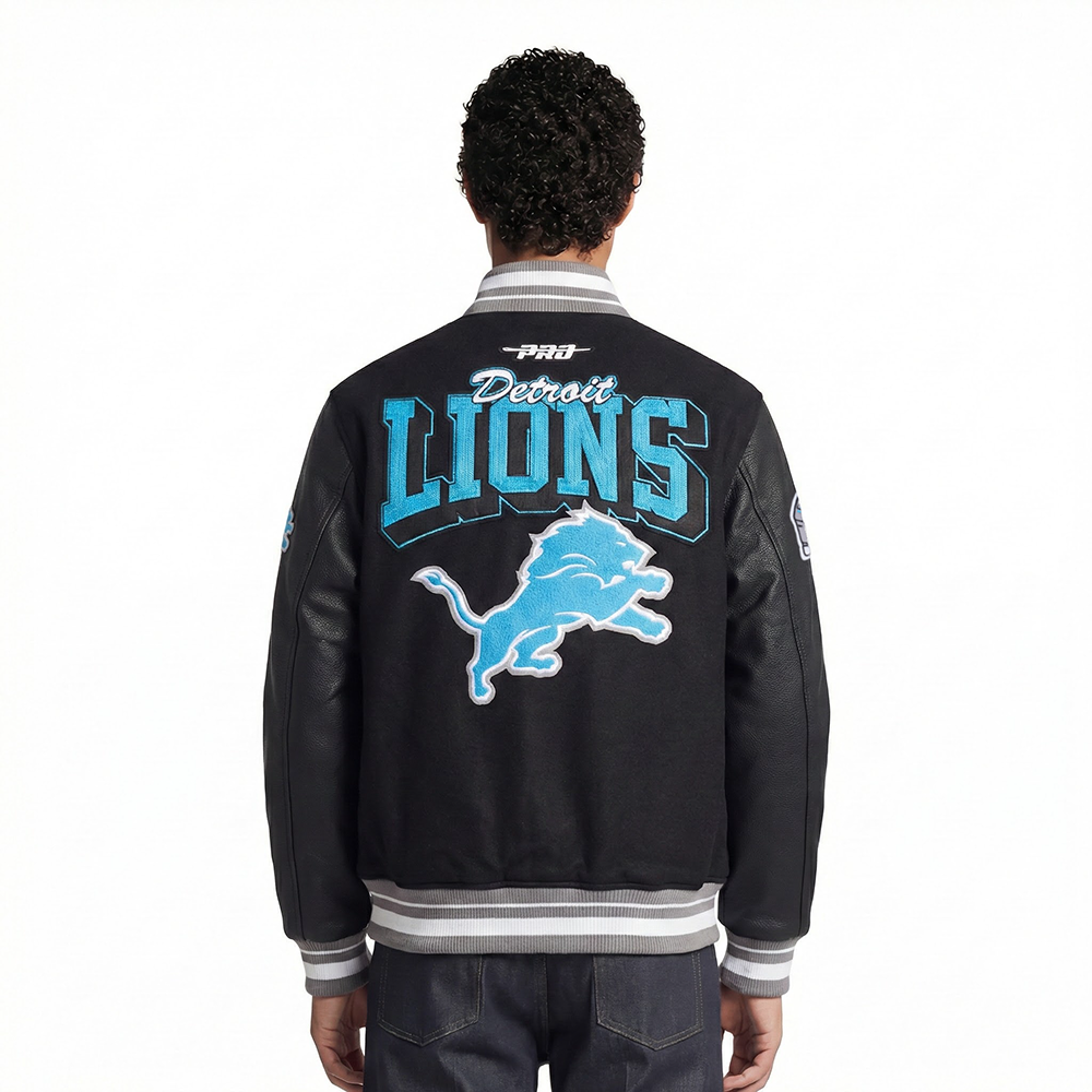 CHAMARRA UNIVERSITARIA NFL DETROIT LIONS TEAM BADGE