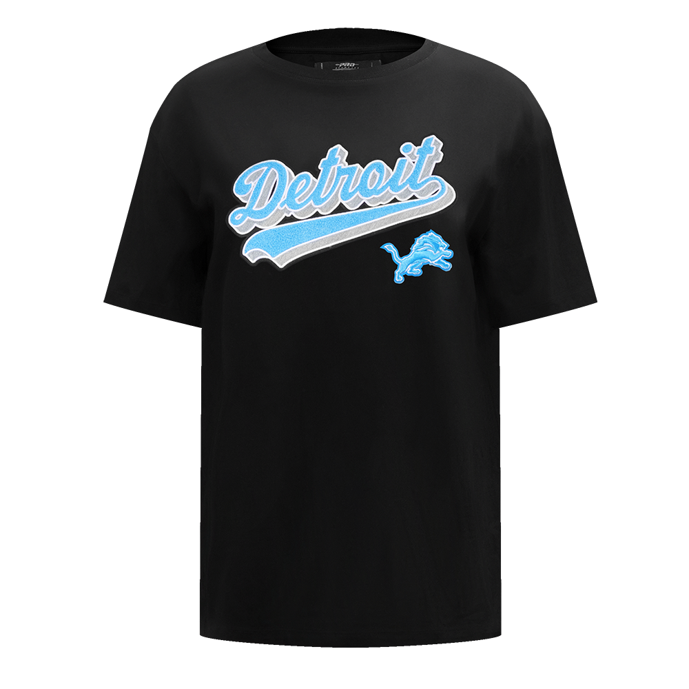 PLAYERA BOYFRIEND NFL DETROIT LIONS SCRIPT TAIL PARA MUJER