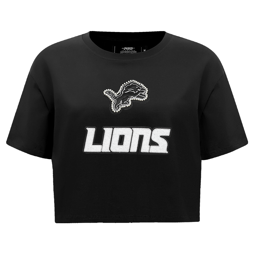 PLAYERA CROP NFL DETROIT LIONS PEARLS PARA MUJER