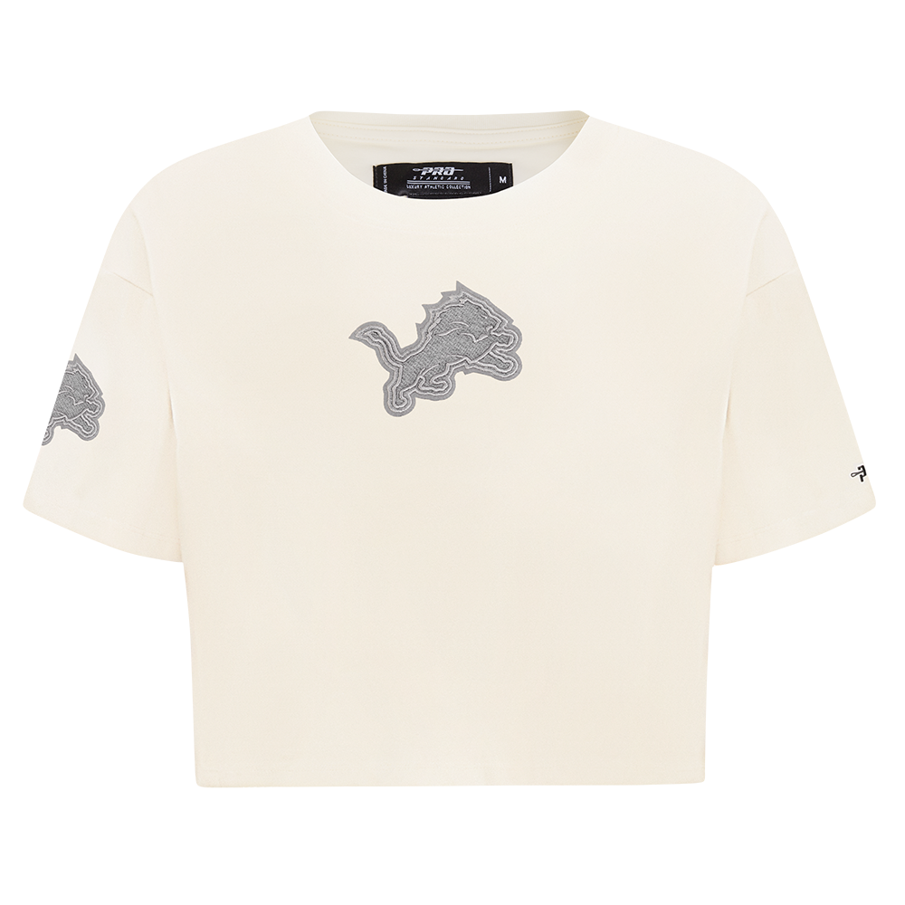 PLAYERA CROP NFL DETROIT LIONS REVERSE FRENCH TERRY PARA MUJER