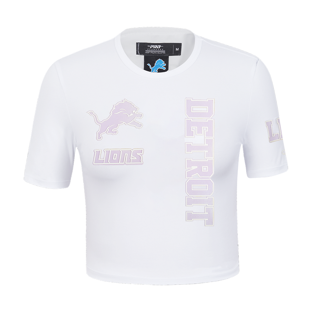 PLAYERA CROP NFL DETROIT LIONS HOLOGRAM PARA MUJER