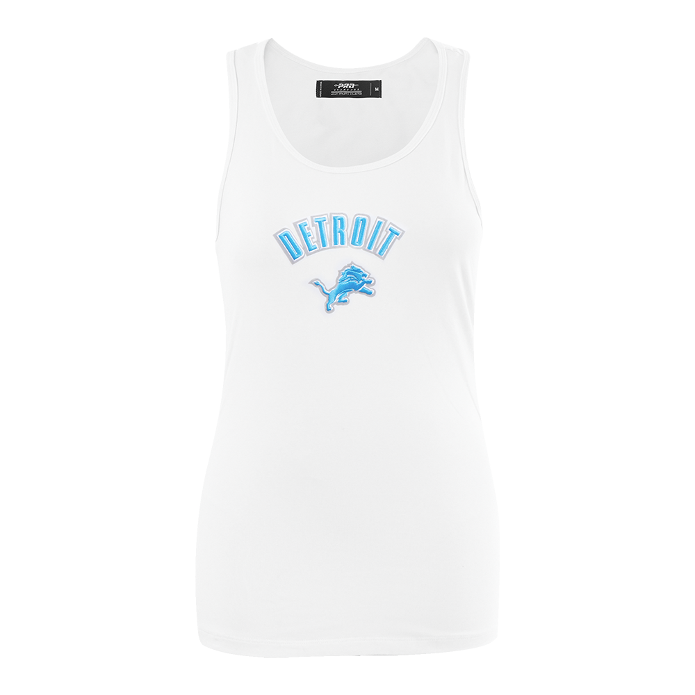 PLAYERA DE TIRANTES DE CORTE RELAJADO NFL DETROIT LIONS CLASSIC CHENILLE PARA MUJER