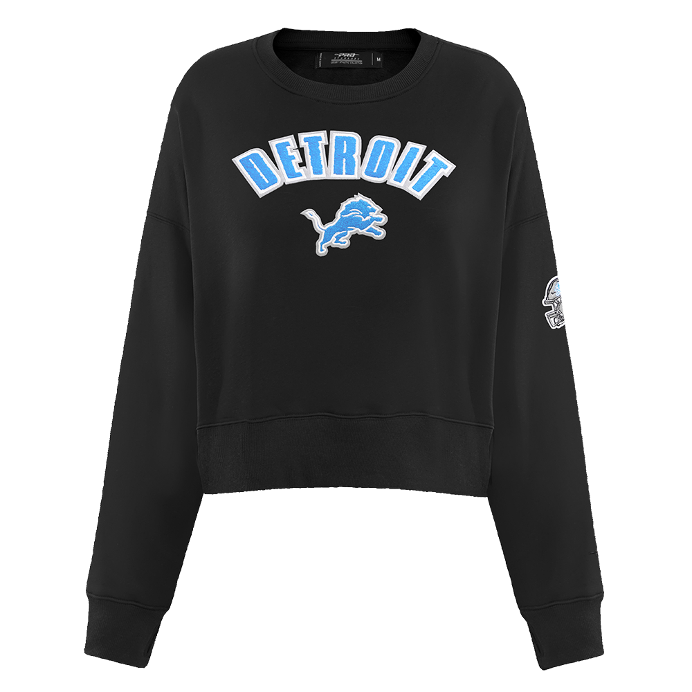 SUDADERA DE CUELLO REDONDO NFL DETROIT LIONS CLASSIC ESSENTIALS PARA MUJER