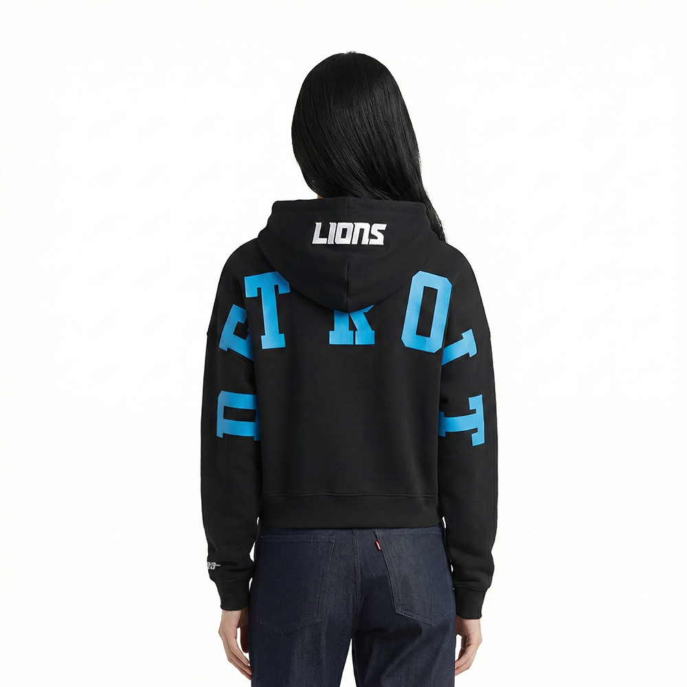 SUDADERA CON GORRO NFL DETROIT LIONS WINGSPAN PARA MUJER