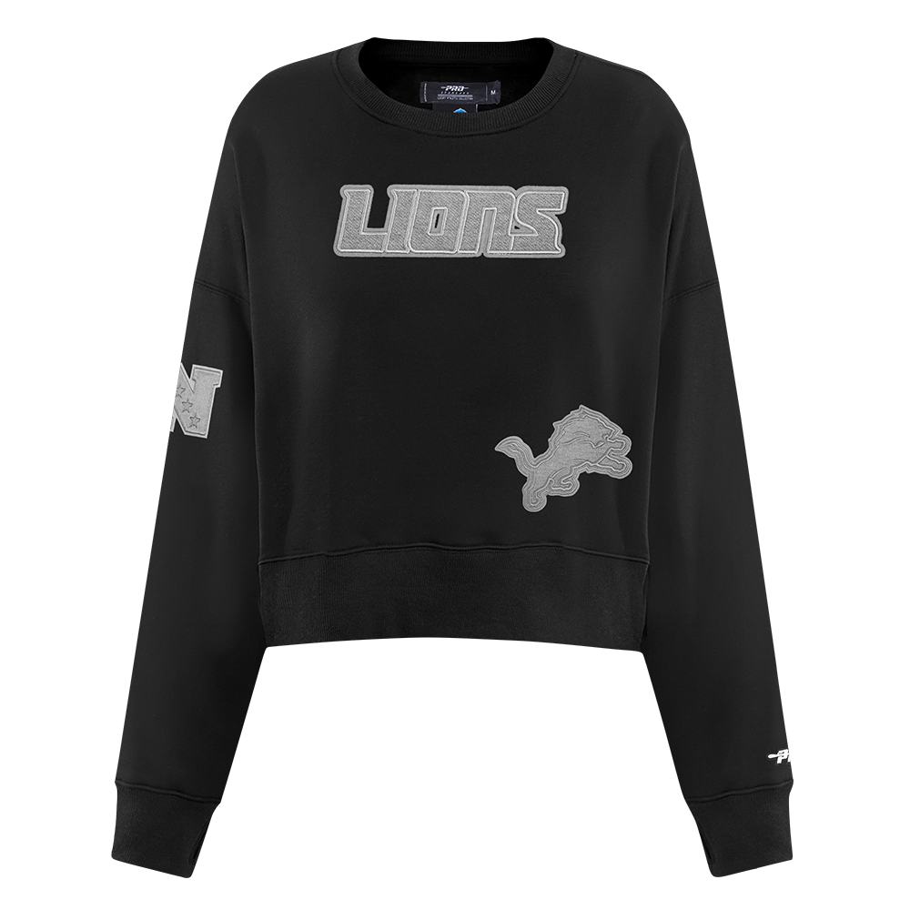 SUDADERA DE CUELLO REDONDO NFL DETROIT LIONS REVERSE FRENCH TERRY PARA MUJER