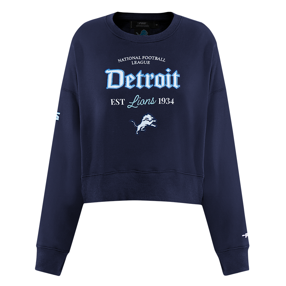 SUDADERA DE CUELLO REDONDO NFL DETROIT LIONS COUNTRY CLUB PARA MUJER