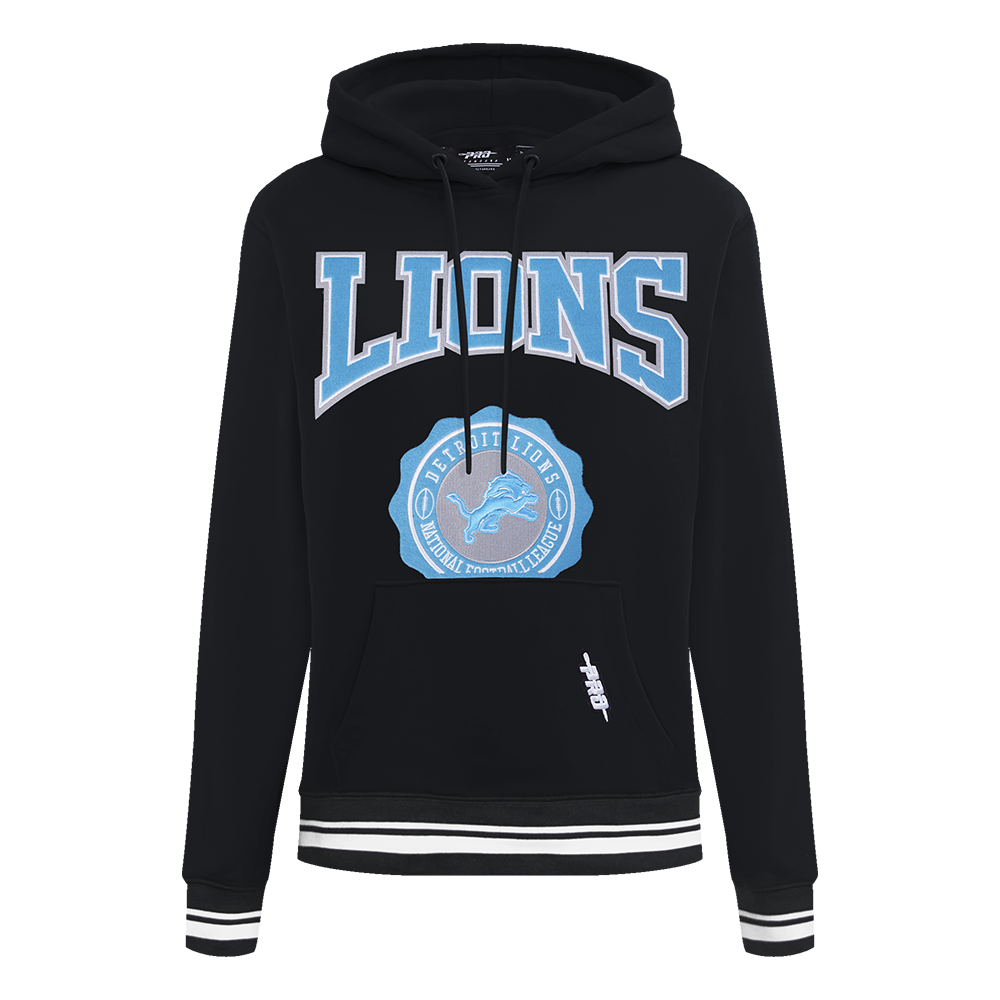 SUDADERA CON GORRO NFL DETROIT LIONS CREST EMBLEM PARA MUJER