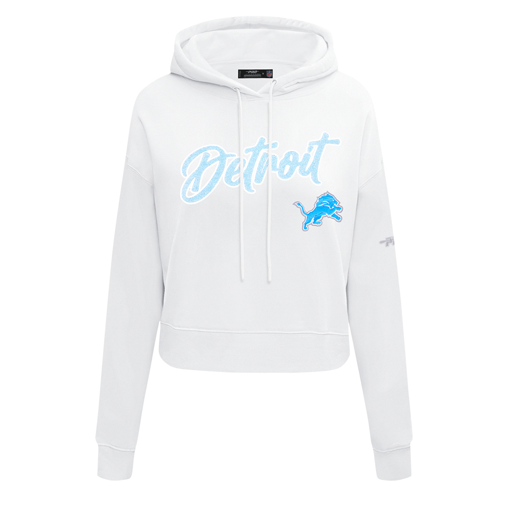 SUDADERA CON GORRO NFL DETROIT LIONS TEAM CRYSTALLINE PARA MUJER
