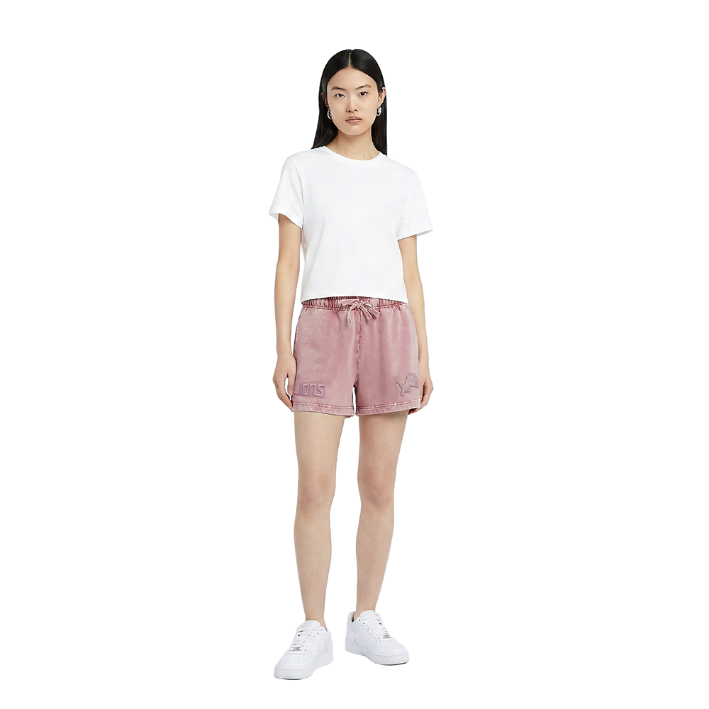 SHORTS DE ALGODÓN NFL DETROIT LIONS WASHED CLASSIC PARA MUJER