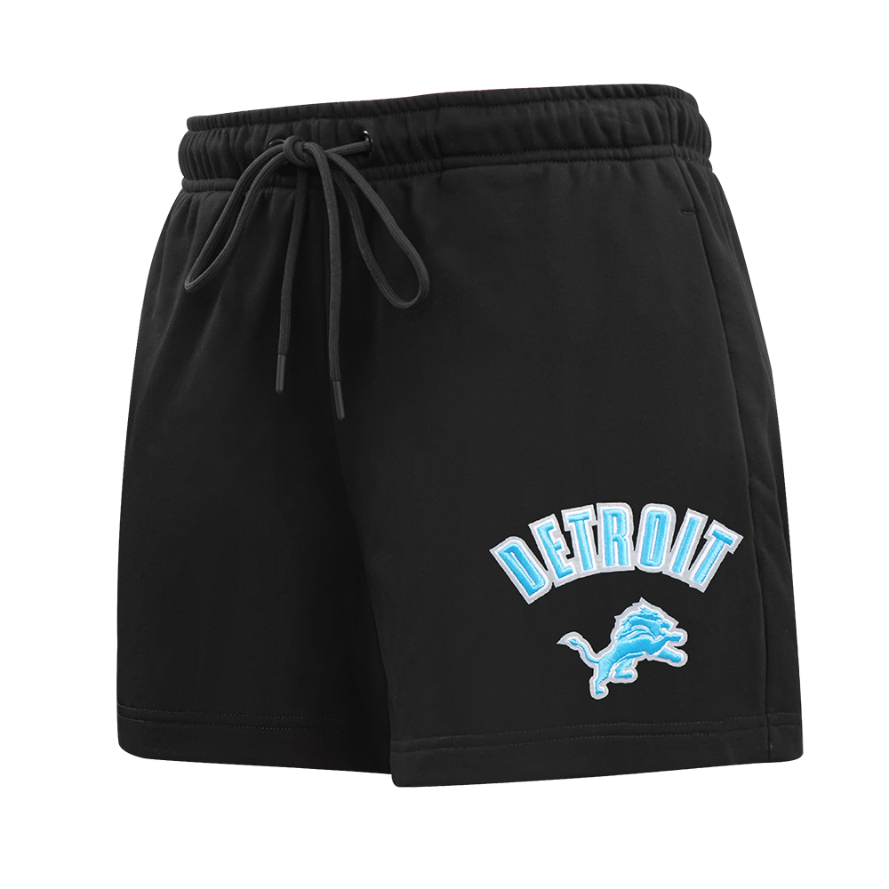 SHORTS DE ALGODÓN NFL DETROIT LIONS CLASSIC CHENILLE PARA MUJER