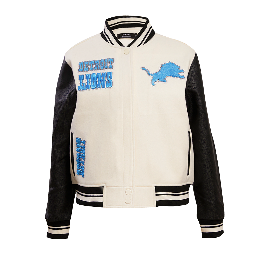 CHAMARRA UNIVERSITARIA NFL DETROIT LIONS RETRO CLASSICS PARA MUJER