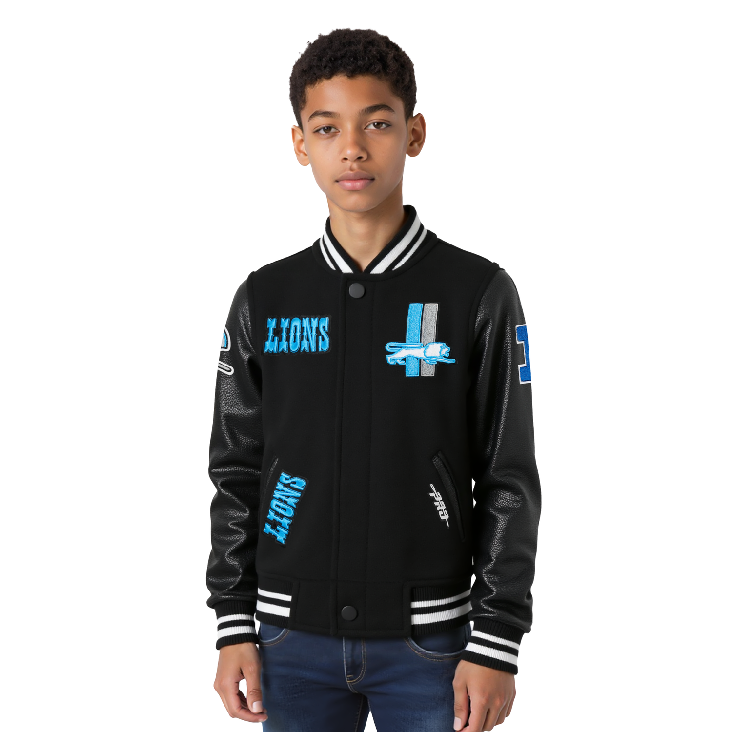 CHAMARRA UNIVERSITARIA NFL DETROIT LIONS RETRO CLASSICS PARA NIÑO