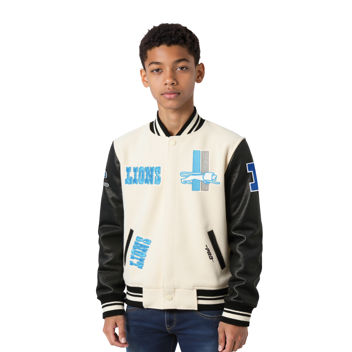 CHAMARRA UNIVERSITARIA NFL DETROIT LIONS RETRO CLASSICS PARA NIÑO