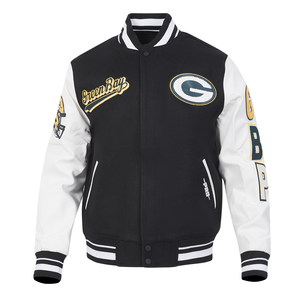 CHAMARRA UNIVERSITARIA NFL GREEN BAY PACKERS SCRIPT TAIL