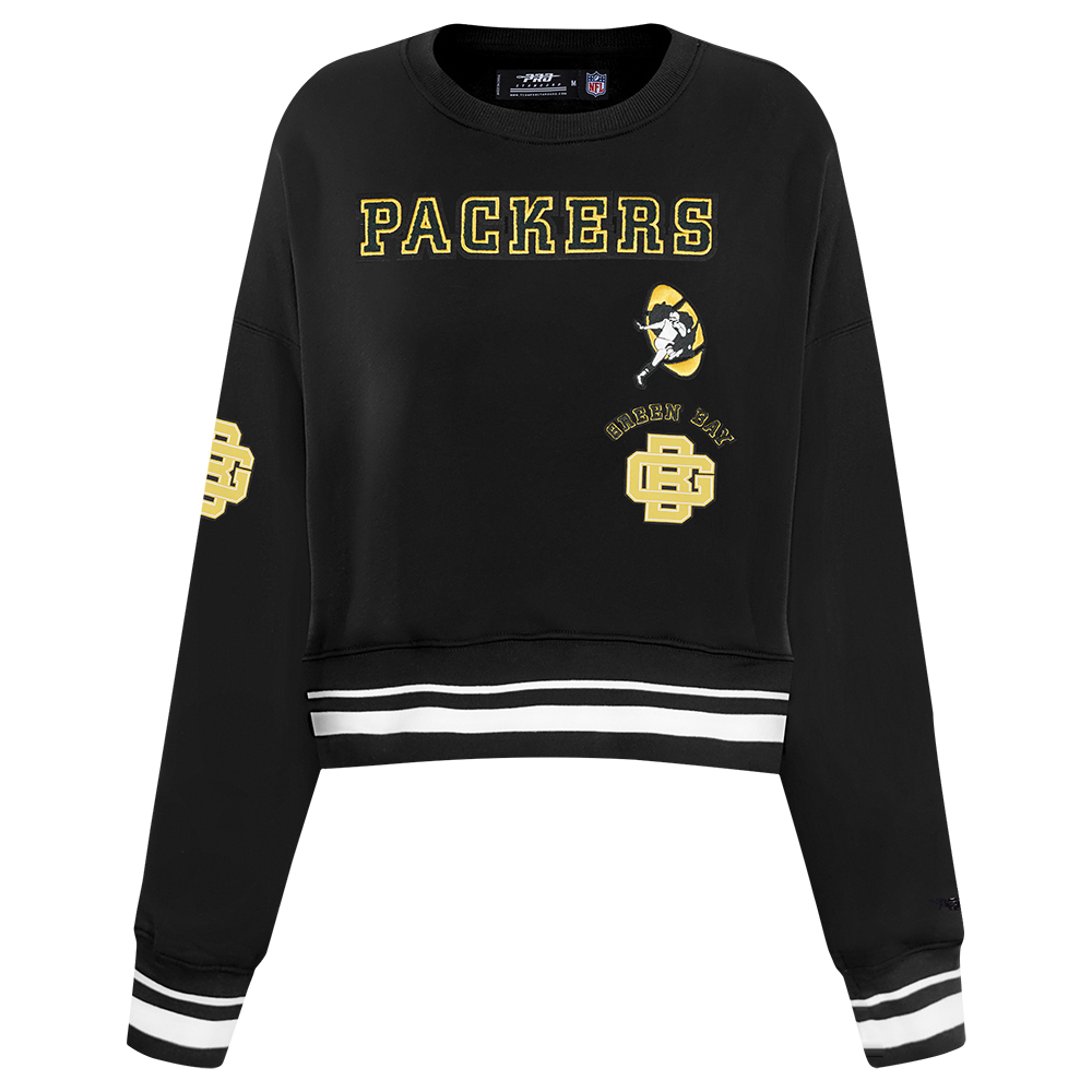 SUDADERA DE CUELLO REDONDO NFL GREEN BAY PACKERS RETRO CLASSICS PARA MUJER
