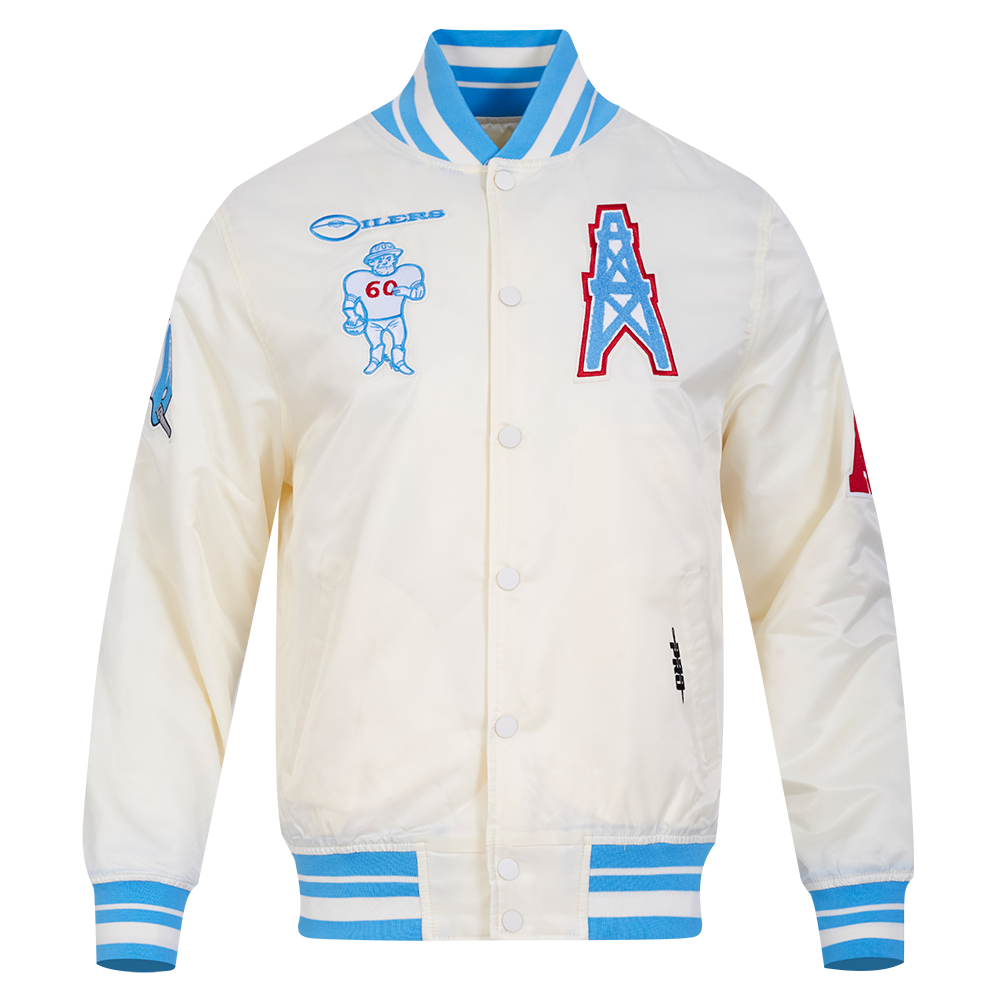 CHAMARRA DE SATÍN NFL HOUSTON OILERS RETRO CLASSICS