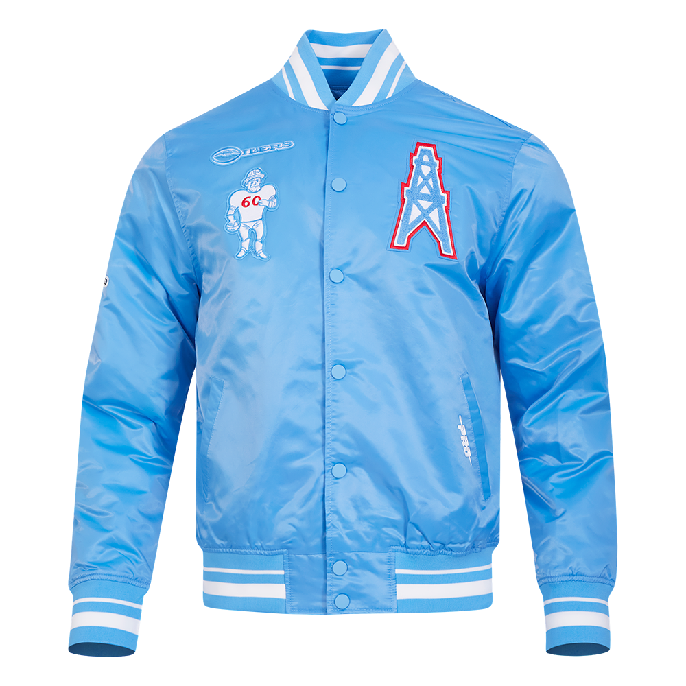 CHAMARRA DE SATÍN NFL HOUSTON OILERS RETRO CLASSICS