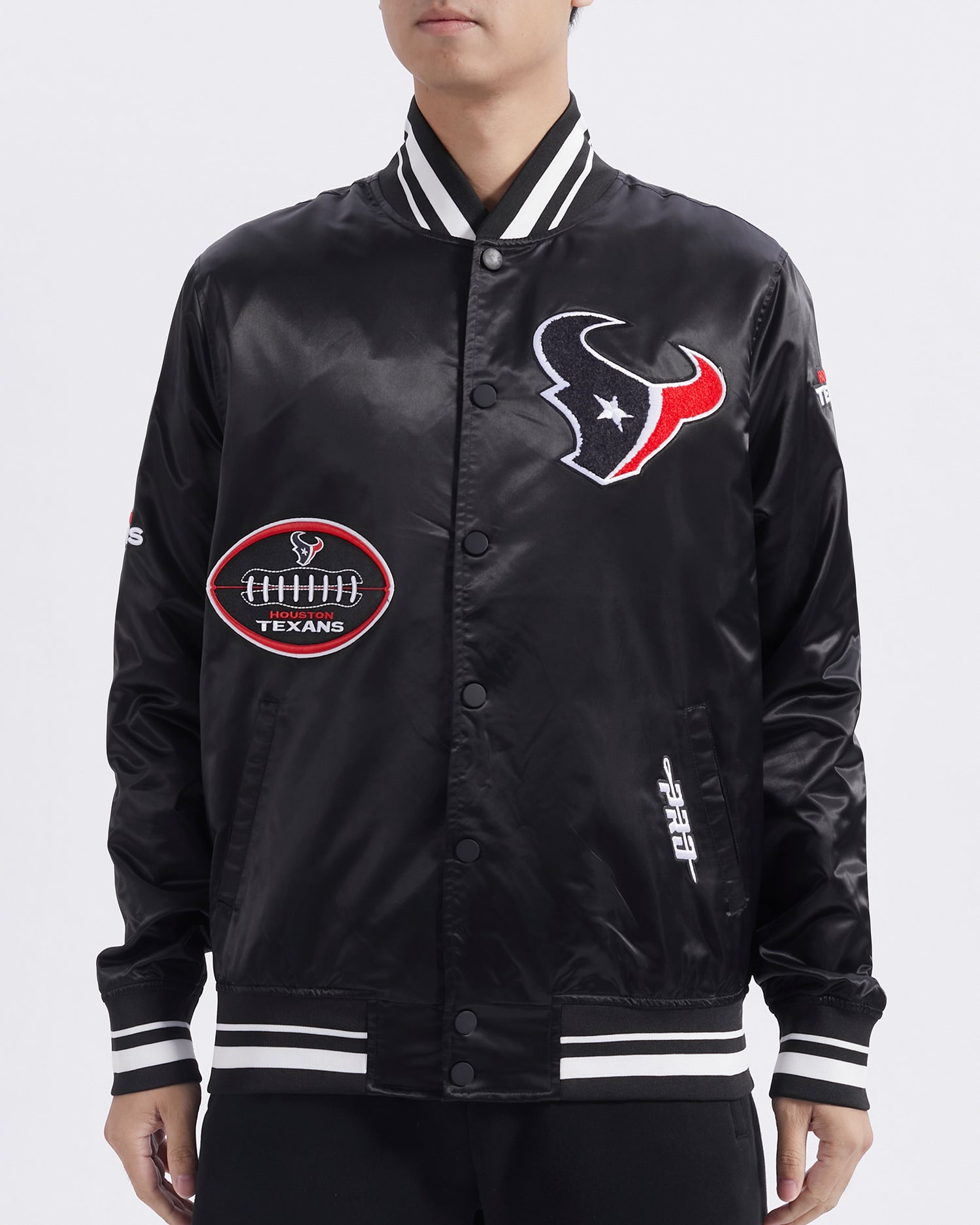 CHAMARRA DE SATÍN NFL HOUSTON TEXANS OLD ENGLISH