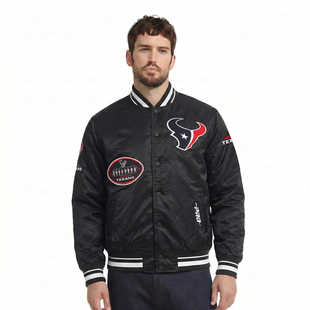 CHAMARRA DE SATÍN NFL HOUSTON TEXANS OLD ENGLISH