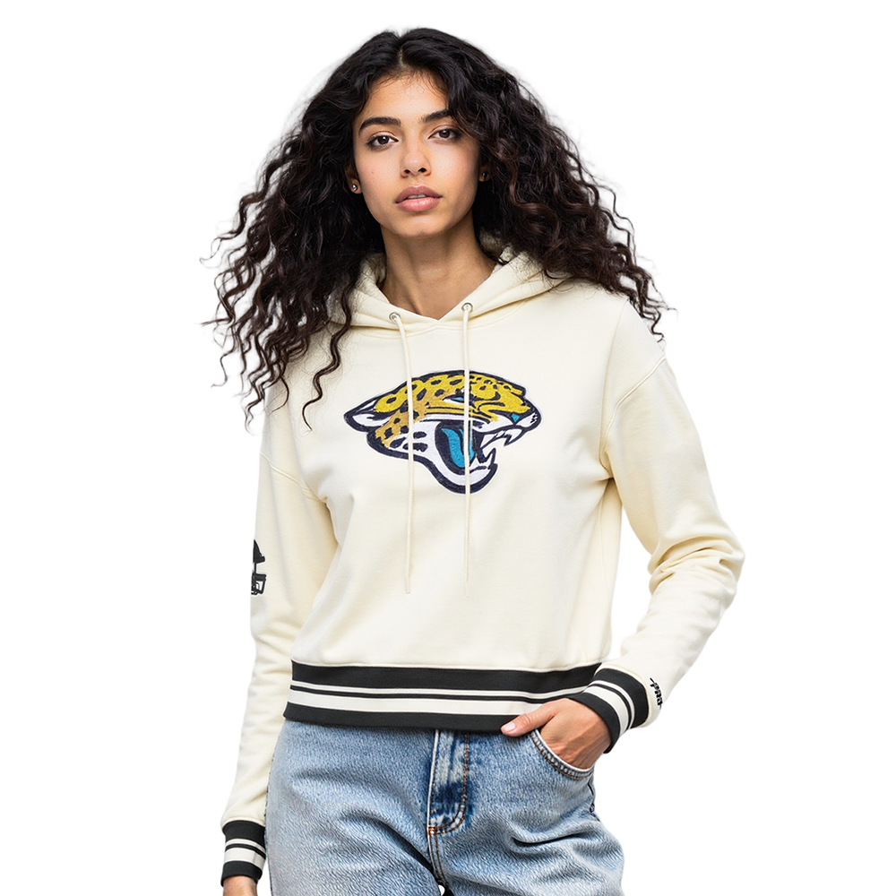 SUDADERA CON GORRO NFL JACKSONVILLE JAGUARS RETRO CLASSICS PARA MUJER