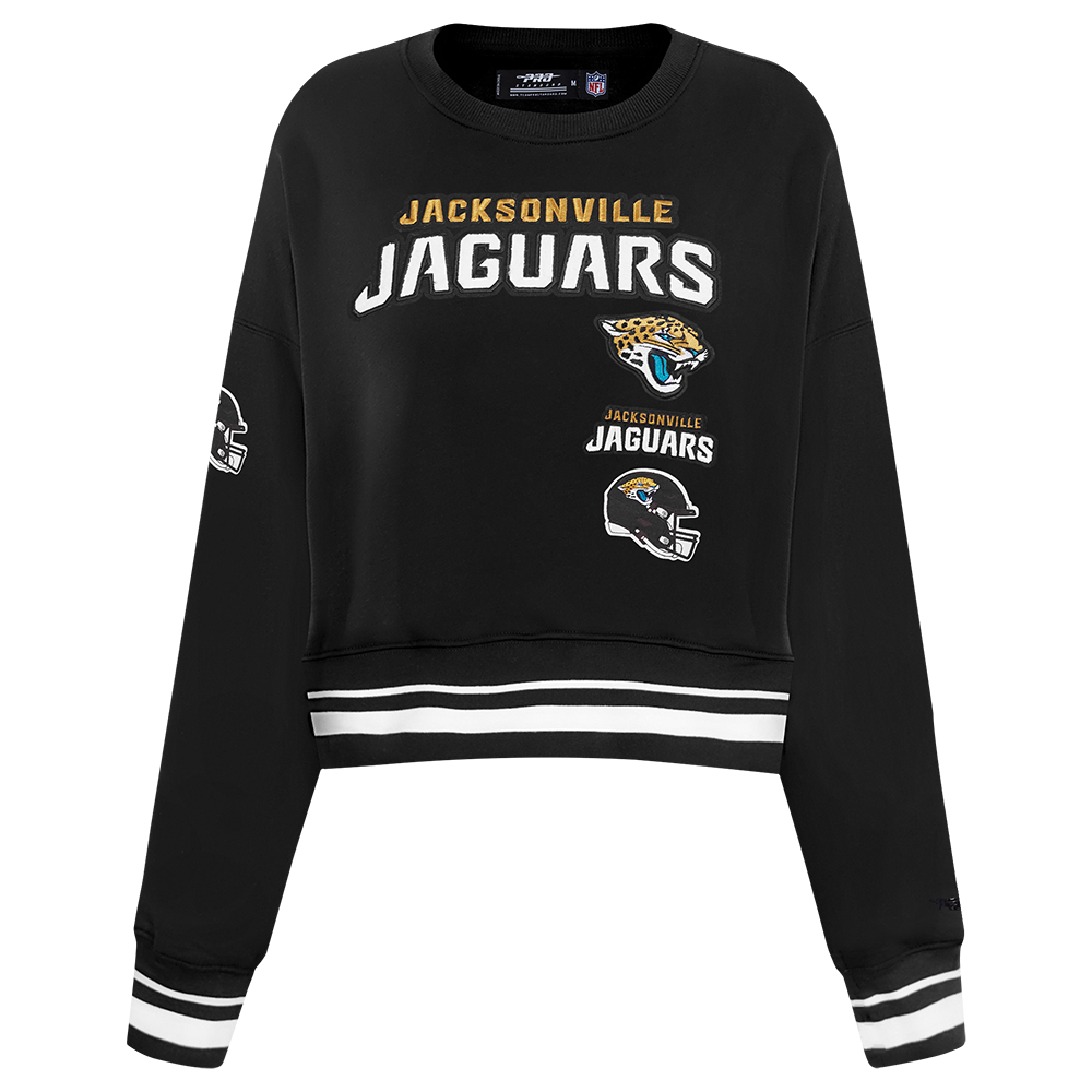 SUDADERA DE CUELLO REDONDO NFL JACKSONVILLE JAGUARS RETRO CLASSICS PARA MUJER