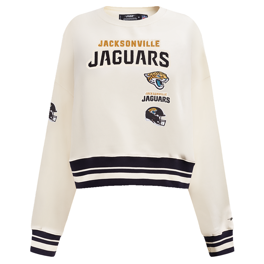 SUDADERA DE CUELLO REDONDO NFL JACKSONVILLE JAGUARS RETRO CLASSICS PARA MUJER