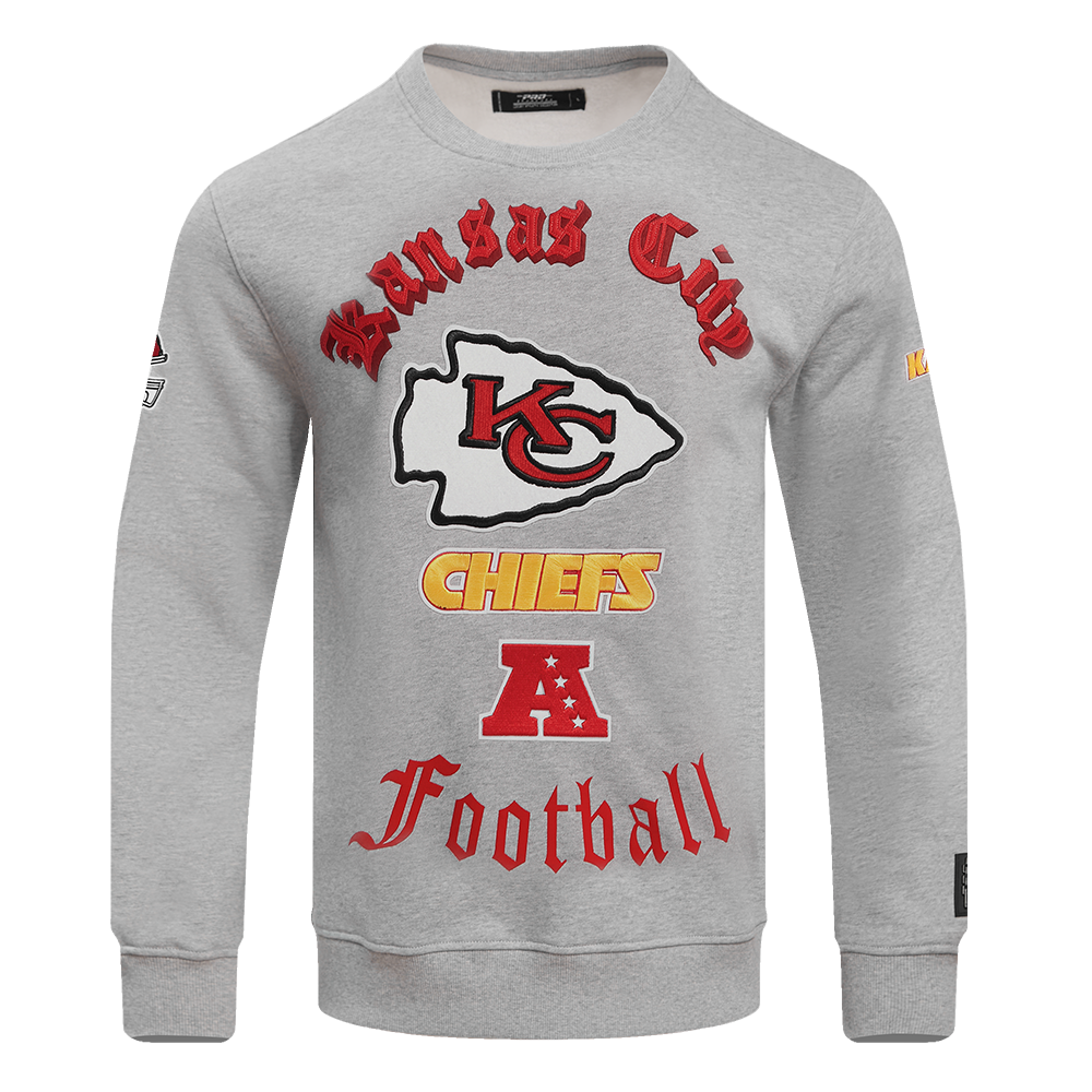 SUDADERA DE CUELLO REDONDO NFL KANSAS CITY CHIEFS OLD ENGLISH