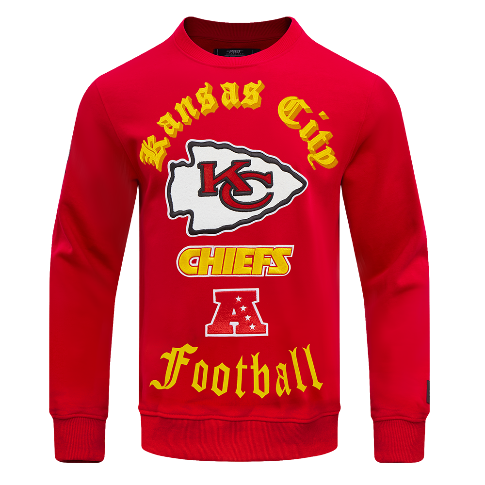 SUDADERA DE CUELLO REDONDO NFL KANSAS CITY CHIEFS OLD ENGLISH