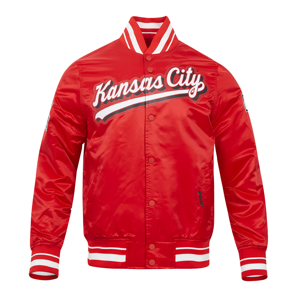 CHAMARRA DE SATÉN NFL KANSAS CITY CHIEFS SCRIPT TAIL