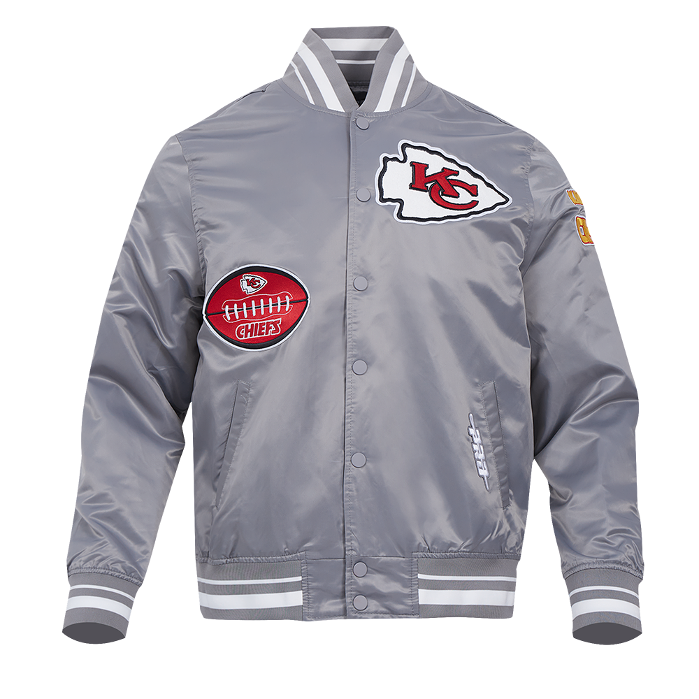 CHAMARRA DE SATÍN NFL KANSAS CITY CHIEFS OLD ENGLISH