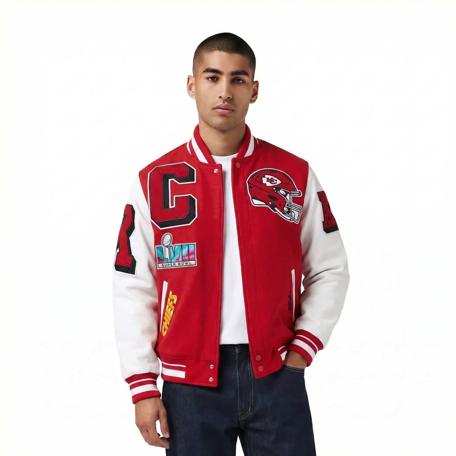 CHAMARRA UNIVERSITARIA NFL KANSAS CITY CHIEFS MASH UP