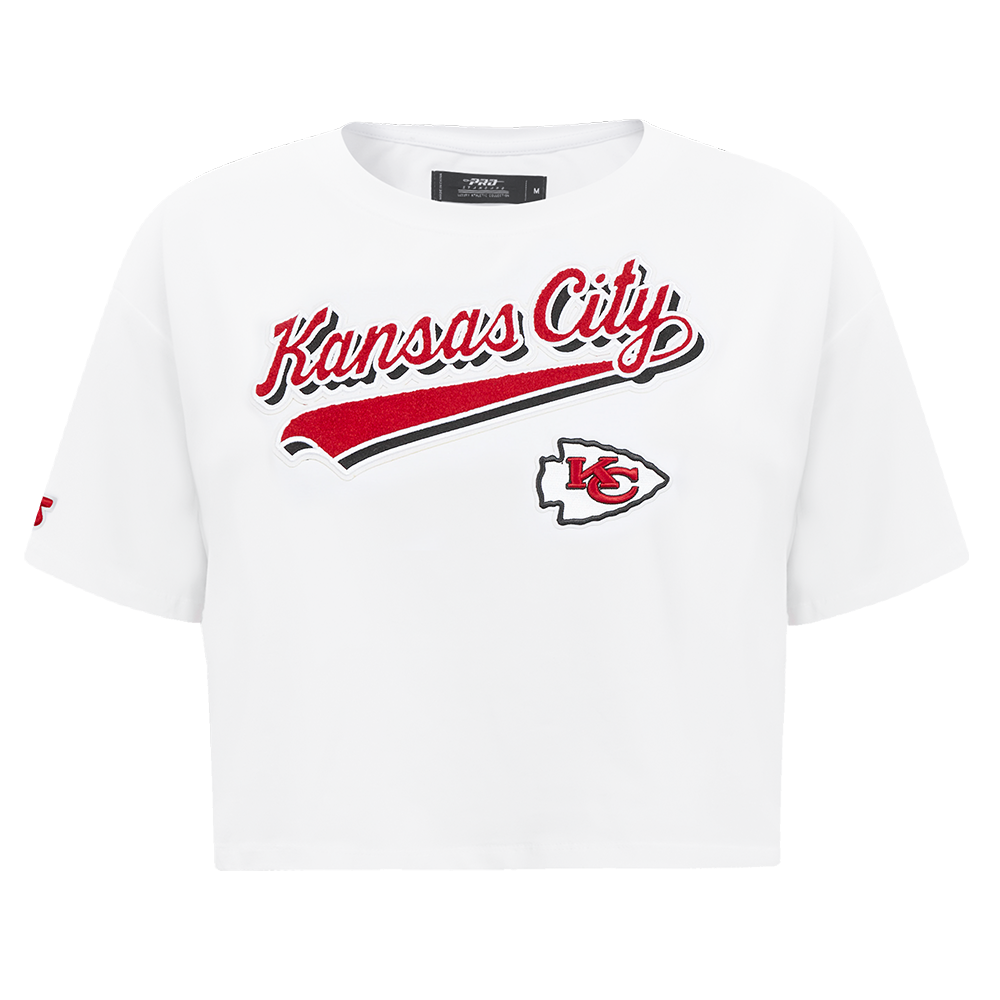PLAYERA CROP NFL KANSAS CITY CHIEFS SCRIPT TAIL PARA MUJER