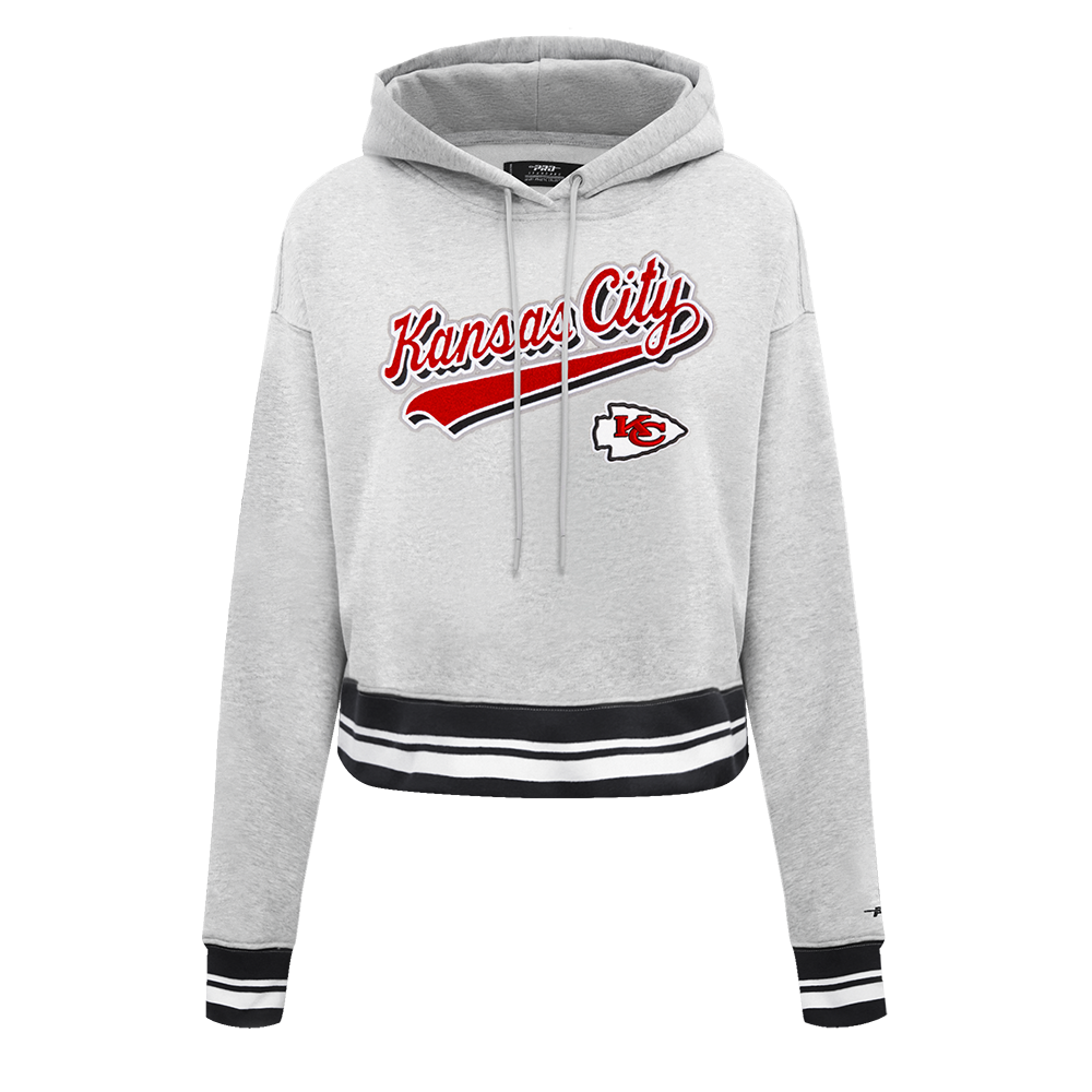 SUDADERA CON GORRO NFL KANSAS CITY CHIEFS SCRIPT TAIL PARA MUJER