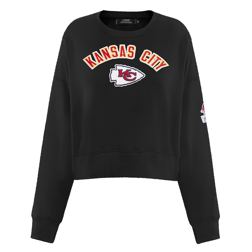SUDADERA DE CUELLO REDONDO NFL KANSAS CITY CHIEFS CLASSIC ESSENTIALS PARA MUJER