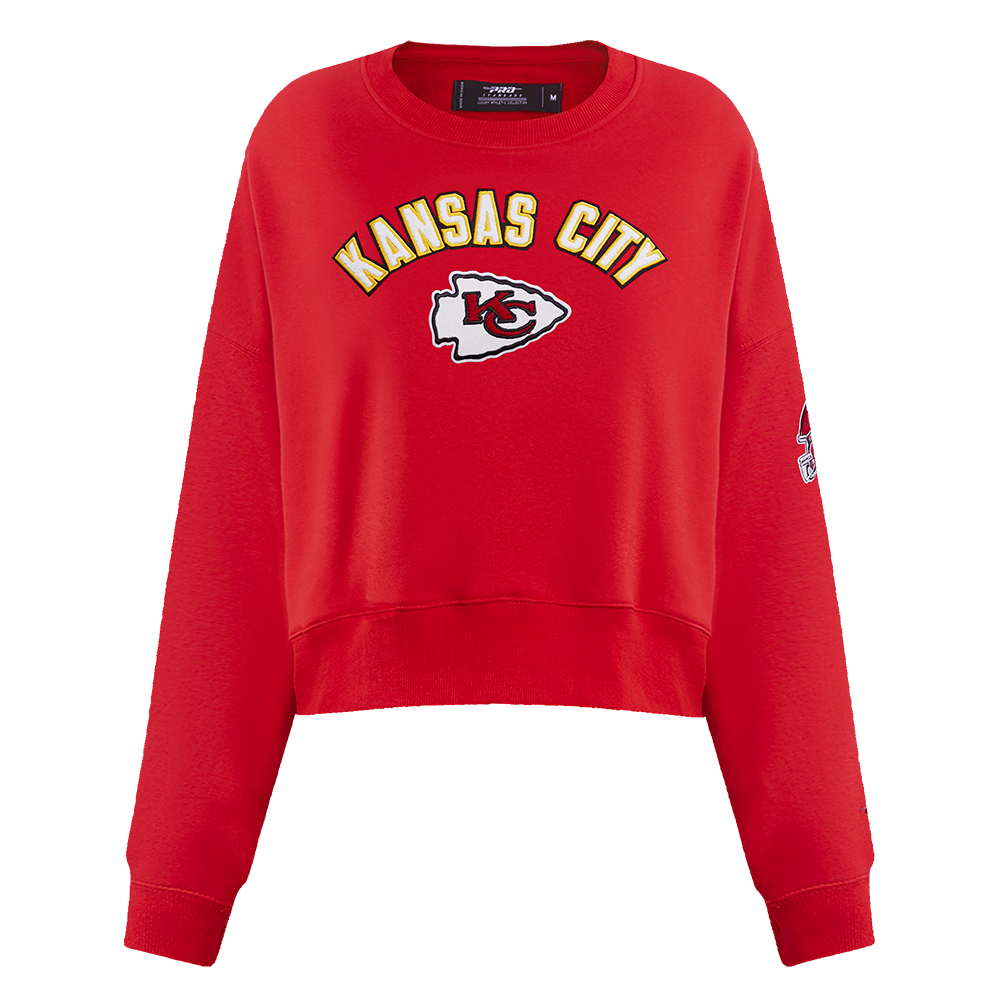 SUDADERA DE CUELLO REDONDO NFL KANSAS CITY CHIEFS CLASSIC ESSENTIALS PARA MUJER