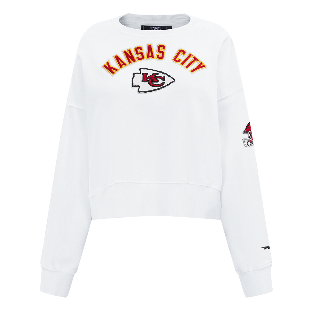SUDADERA DE CUELLO REDONDO NFL KANSAS CITY CHIEFS CLASSIC ESSENTIALS PARA MUJER
