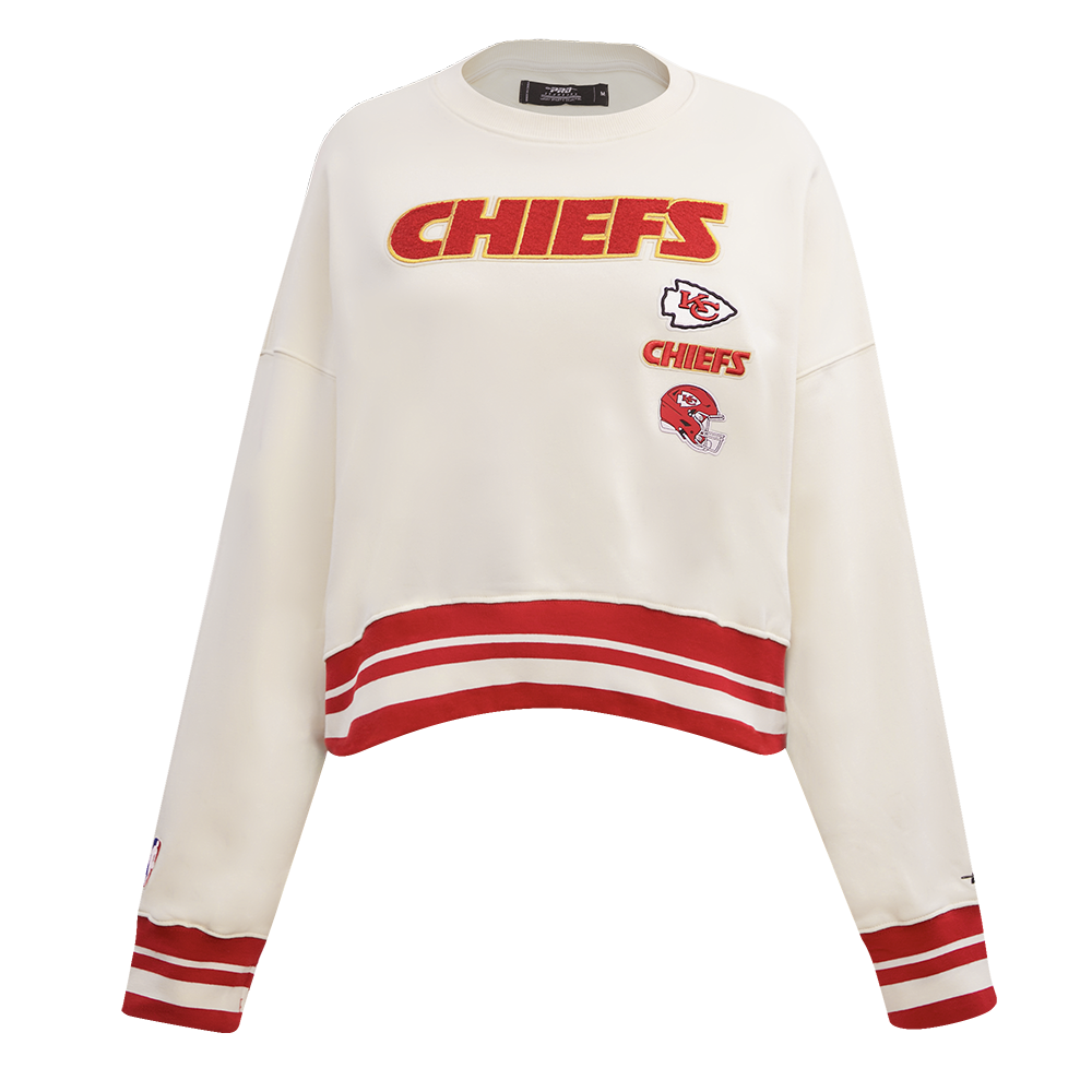 SUDADERA DE CUELLO REDONDO NFL KANSAS CITY CHIEFS RETRO CLASSICS PARA MUJER