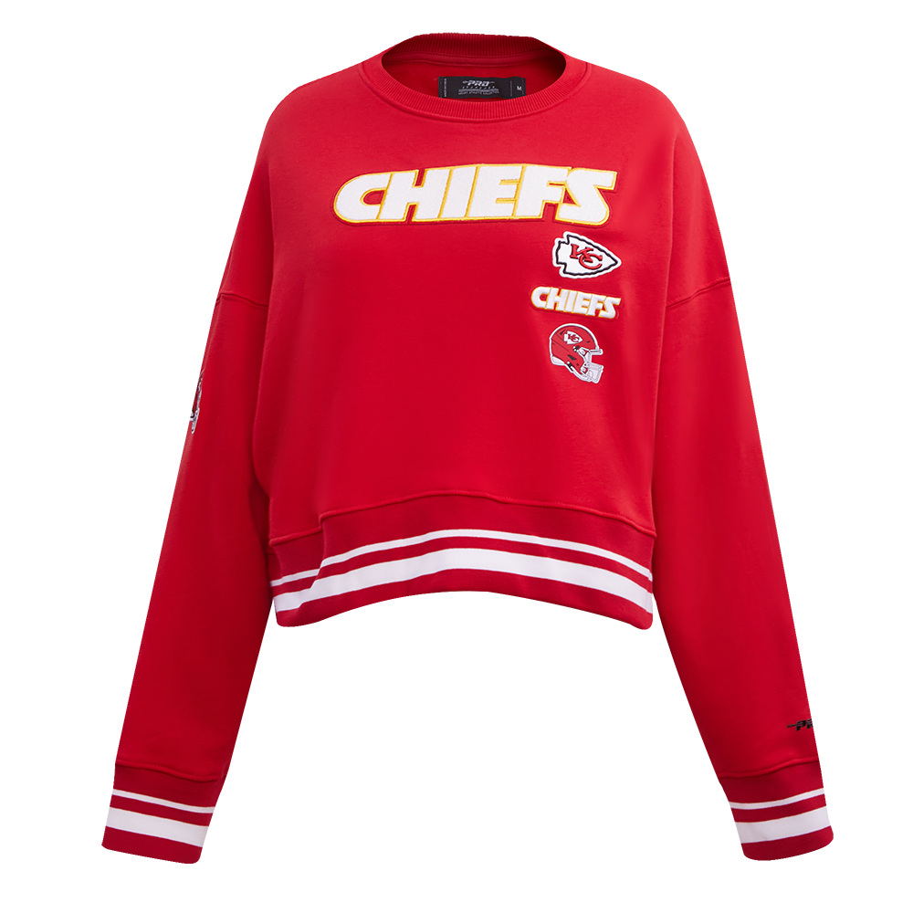 SUDADERA DE CUELLO REDONDO NFL KANSAS CITY CHIEFS RETRO CLASSICS PARA MUJER
